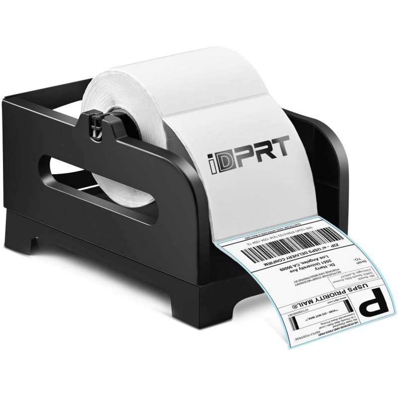 ABD external support for continuous form/roll labels for desktop printers