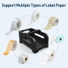 ABD external support for continuous form/roll labels for desktop printers