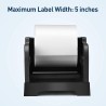 ABD external support for continuous form/roll labels for desktop printers