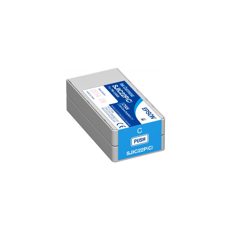 Epson cartuccia inkjet CIANO SJIC22P(C) per ColorWorks C3500  DURABrit Ultra, 1 x 32,5 ml C33S020602