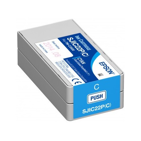 Epson SJIC22P(C) cartuccia originale inkjet CIANO per ColorWorks C3500 DURABrite Ultra, 1 x 32,5 ml C33S020602