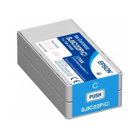 Epson SJIC22P(C) Original Cartridge inkjet CIANO for colorworks C3500 DURABrite Ultra, 1 x 32.5 ml C33S020602