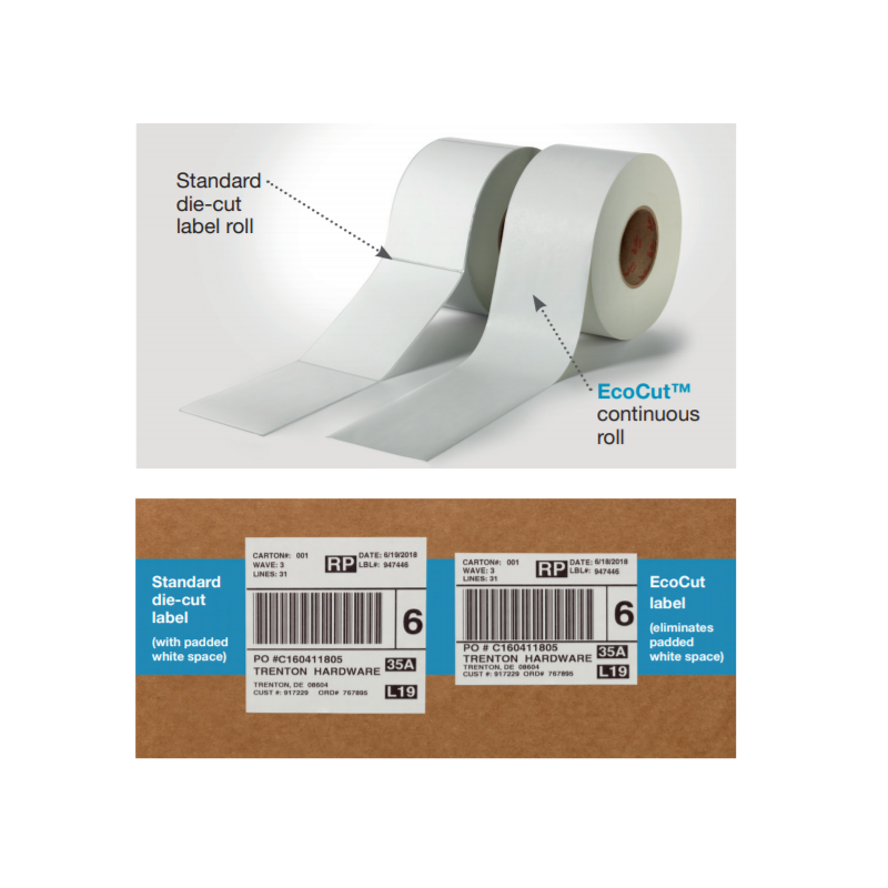 Kit stampa TT per Ecocut (3 rotoli etichette + 1 rotolo ribbon)