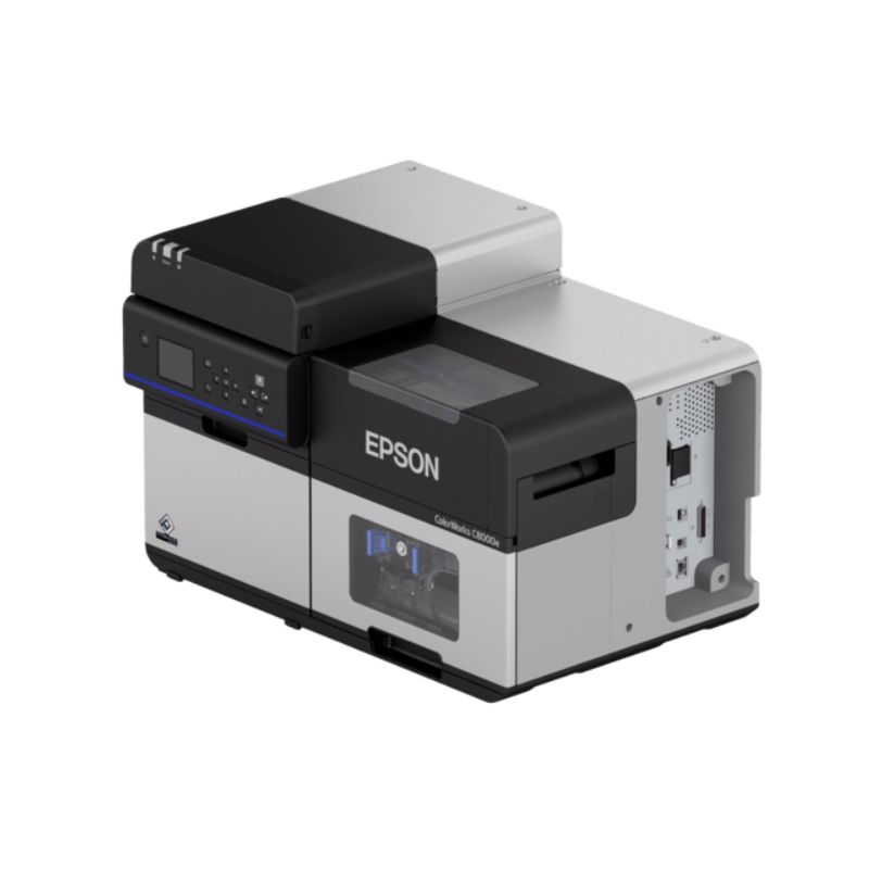 Epson C8000e (BK) industrial colour label inkjet printer 4" cutter USB Ethernet C31CL02102BK