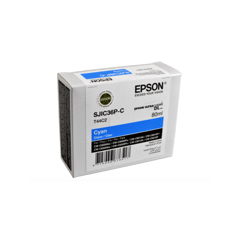 Epson SJIC36P(C) cartuccia inkjet CIANO C6000/C6500 Ultrachrome 80 ml C13T44C240