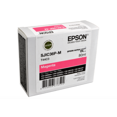 Epson SJIC36P(M) ink cartridge. MAGENTA C6000/C6500 Ultrachrome 80 ml C13T44C340