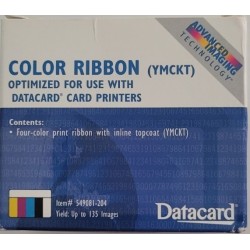 Datacard Express 549081-204 CARTRIDGE COLOR RIBBON YMCKT , Select, Magna, 135 prints