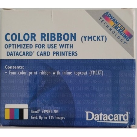 Datacard Express 549081-204 CARTRIDGE COLOR RIBBON YMCKT , Select, Magna, 135 prints