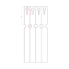 Labels 100x239 roll of 250 (4 collars x 1 label) neutral PEPPART reel 40/115 mm